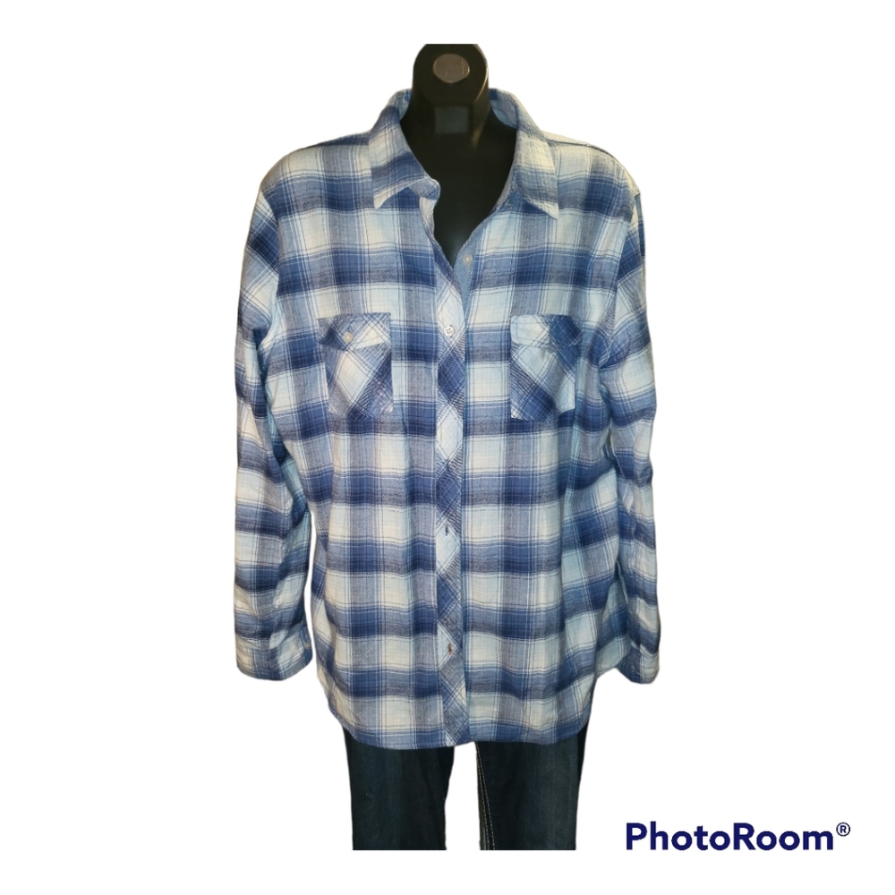 NEW * cotton plaid LS